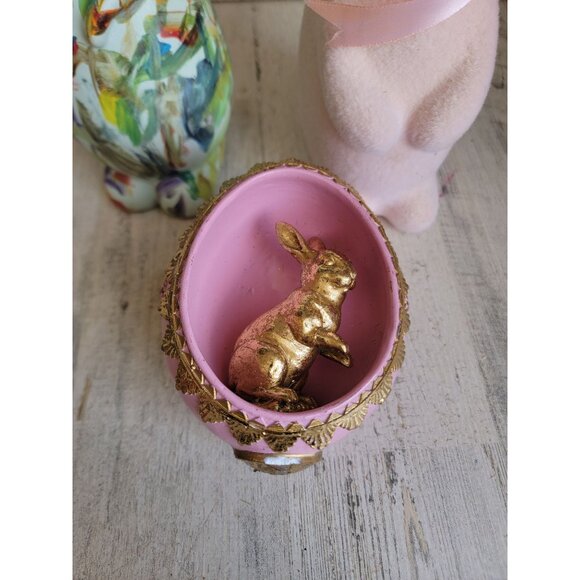 Unique AS IS bunny egg colorful variety set figure decor - Picture 2 of 14